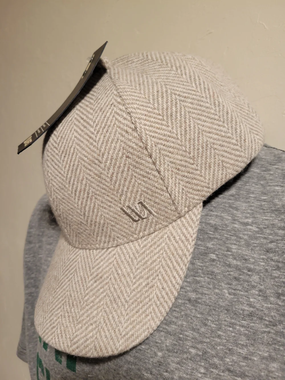 VRST Men's Herringbone Cap - Warm Neutral Adjustable Hat - NWT